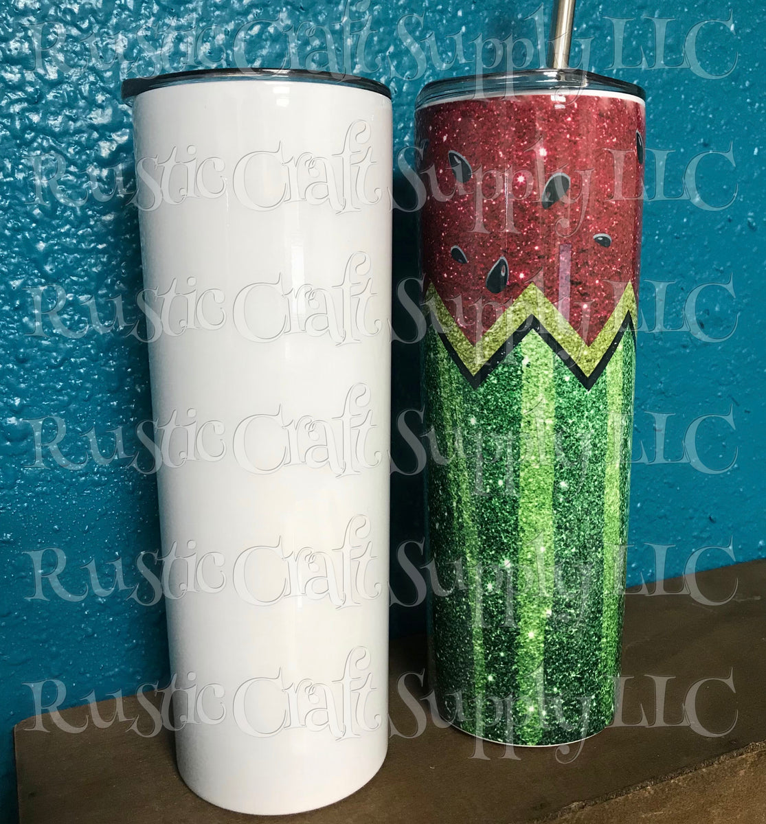 RTS 20oz sublimation blanks straight skinny tumblers with plastic stra – A  Touch of The South