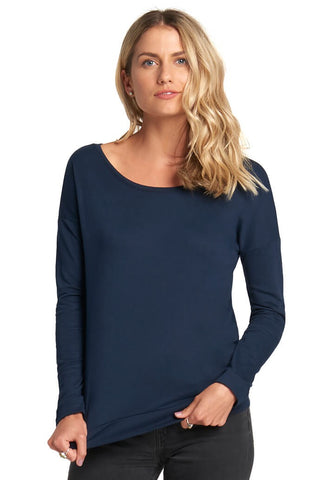 Next Level Women's French Terry Long Sleeve Scoop Tee