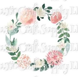 RCS Transfer 270 - Pink Floral Wreath 1