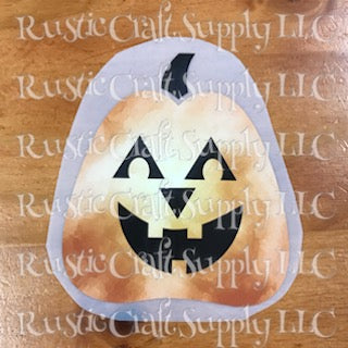 RCS Transfer 155 - Watercolor Jack-o-lantern Pumpkin