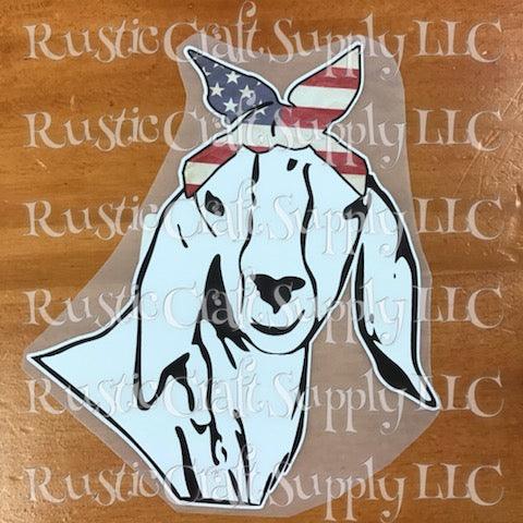 RCS Transfer 209 - Goat with American Flag Bandana