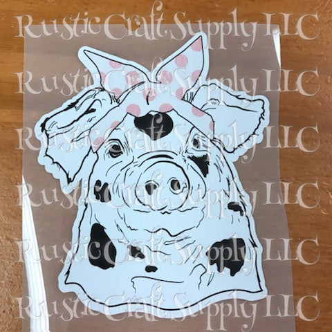 RCS Transfer 208 - Pig with Pink Polka dot Bandana