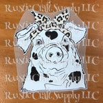 RCS Transfer 047 - White Pig with Leopard Bandana