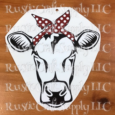 RCS Transfer 215 - Cow with Red & White Polka dots Bandana