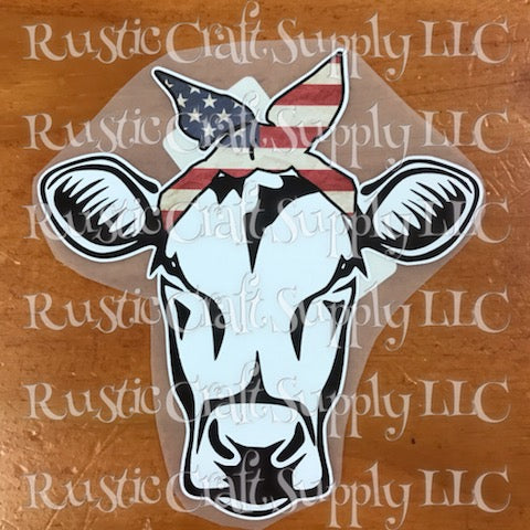 RCS Transfer 176 - American Flag Bandana Cow