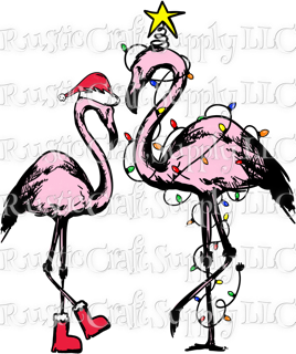 RCS Transfer 244 - Christmas Flamingos