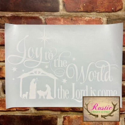 Screen Print Transfer - Joy to the World the Lord is Come