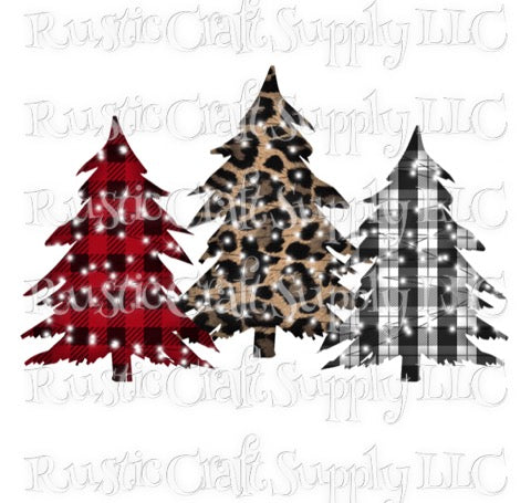 RCS Transfer 135 - Buffalo & Leopard Christmas Tree with Lights