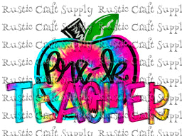 RCS Transfer 1609 - Pre-K Teacher Tie Dye Apple