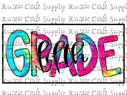 RCS Transfer 1625 - Fifth Grade Tie Dye with Outline