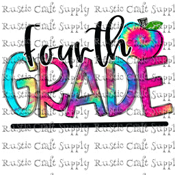 RCS Transfer 1632 - Fourth Grade Tie Dye with Apple