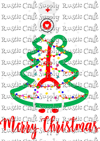 RCS Transfer 1668 - Merry Christmas Stethoscope Tree