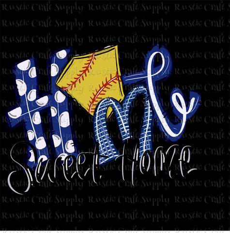RCS Transfer 1675 - Softball Home Sweet Home - Blue