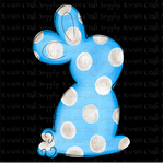 RCS Transfer 1676 - Polka dot Bunny - Blue