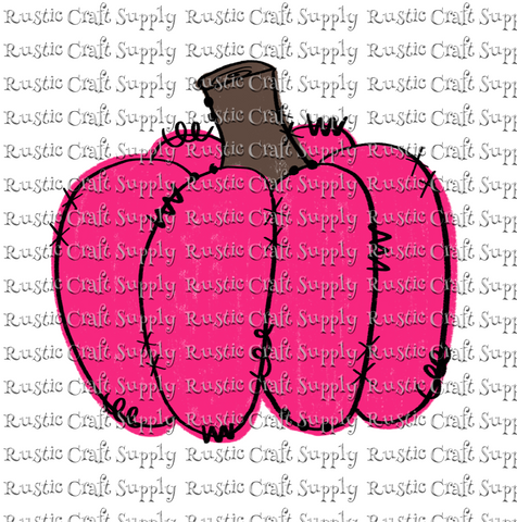 RCS Transfer 599 - Doodle Pink Pumpkin