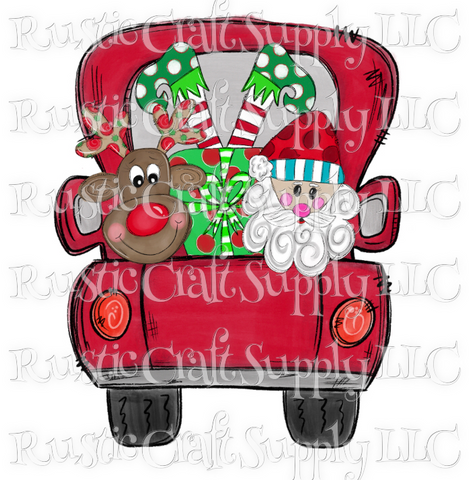 RCS Transfer 115 - Christmas Truck with Santa, Reindeer and Elf Legs