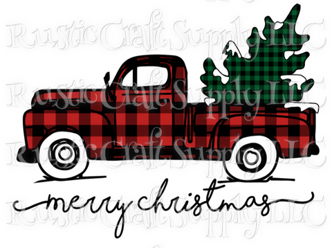 RCS Transfer 093 - Merry Christmas Truck with Tree