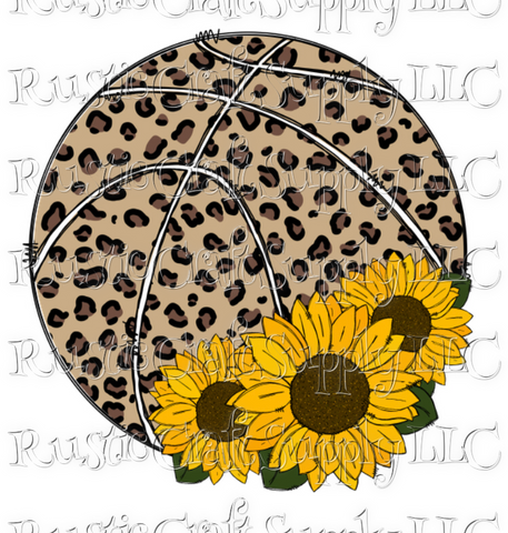 RCS Transfer 033 - Leopard Sunflower Basketball