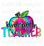 RCS Transfer 1602 - Kindergarten Teacher Tie Dye Apple