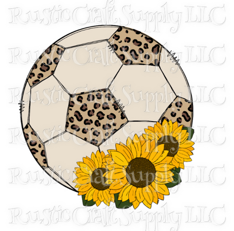 RCS Transfer 102 - Leopard Soccer Ball with Sunflower