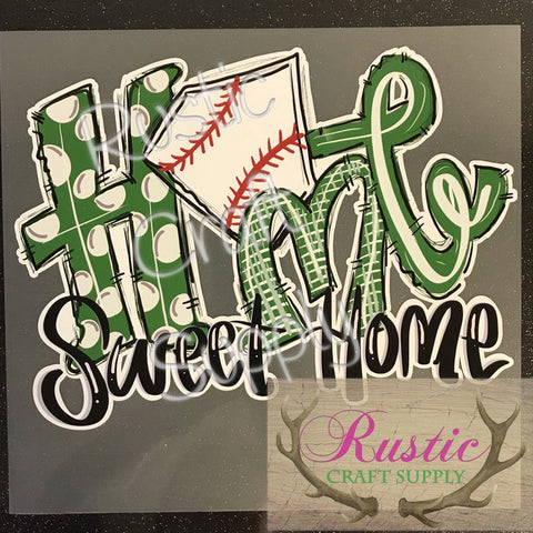 RCS Transfer 007 - Baseball Home Sweet Home - Green
